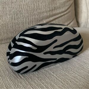 Black and Silver Zebra Print Sunglasses or Eyewear Holder Y2K